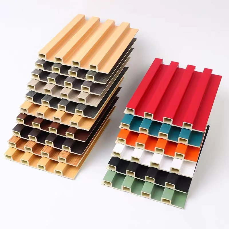 Home Wall Design Decoration Pvc Foam Board Decorative Fluted 3d Wpc Wooden Wall Panels Indoor