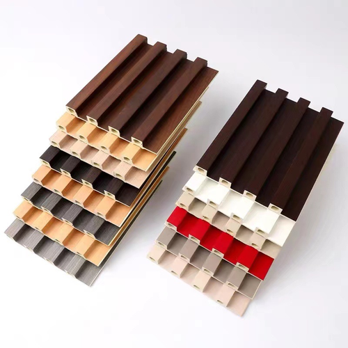 Home Wall Design Decoration Pvc Foam Board Decorative Fluted 3d Wpc Wooden Wall Panels Indoor